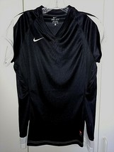 Nike Team DRI-FIT Ladies Ss BLACK/WHITE V-NECK Pullover Athletic TOP-M-NWOT-THIN - £9.58 GBP