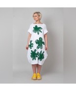 RUNDHOLZ DIP Laglenlook Green Print Handpainted Dress Size Small - £114.60 GBP