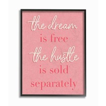 Stupell Industries The Dream Is Free Fashion Modern Pink Textured Word Design, D - $74.99