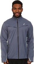 ASICS Men&#39;s Accelerate 10k Full Zip Front Reflective Running Jacket Light Gray-L - £118.49 GBP