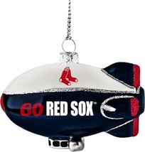 Boston Red Sox Baseball Glass &quot;GO RED SOX&quot; TEAM XMAS Ornament NEW - £12.00 GBP