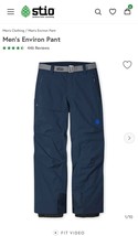 Stio Mens Environ Pant Mountain Shadow Size Medium long Ski Snowboard MS... - $271.15