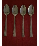 Stanley Roberts Rogers FLORAL MOTIF DANISH MODE 4 Oval Soup Spoons Stain... - $26.96 CAD