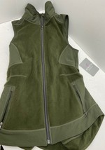 Athleta Vest Womens XXS Green Outlander Full Zip Fleece Athleisure New - £19.46 GBP