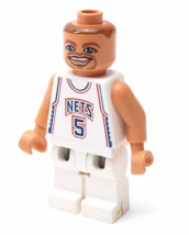 Lego NBA Jason Kidd # 5 Minifigure White Nets Jersey - $7.93