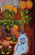 Louis Wain Cat Garden Room Funny Cat Cute Print 13 x19 Matte Semi Gloss  Gloss - £26.06 GBP+