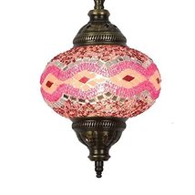 LaModaHome Handmade Pendant Ceiling Lamp Mosaic Shade, 2019 Stunning 16.5&quot; Heigh - £47.94 GBP