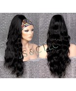 Silky Luxerious Extra Long Ponytail in Black slightly wavy comes with both Draws - Freebie