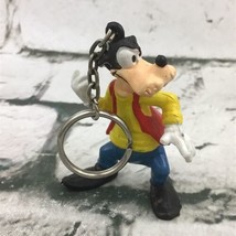 Vintage Disney Productions Goofy PVC Figure Key Ring Keychain Hong Kong - £7.07 GBP
