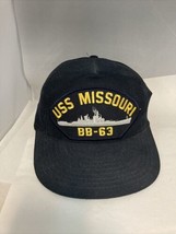 USS MISSOURI BB-63 HAT CAP USN NAVY SHIP IOWA CLASS BATTLESHIP MIGHTY BI... - $19.75