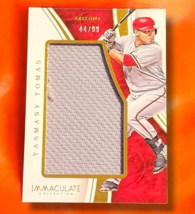 Yasmany Tomas 2016 Panini Immaculate Baseball Standard Jumbo Jersey Reli... - $2.48