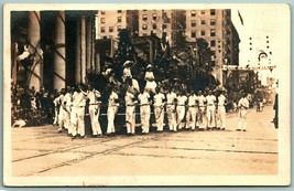 RPPC Woodrow Wilson League of Nations Parade Los Angeles California CA 1919 F10 - £50.52 GBP