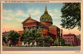 St. Peter&#39;s and Paul&#39;s Cathedral, Philadelphia PA. Vintage Postcard (B9) - £5.81 GBP