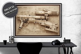 Artisan PRINTABLE wall art, Exploded view of a 1950s style blaster | Download - £2.78 GBP