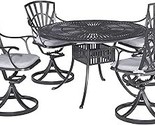 5 Piece Outdoor Dining Set, 48&quot; Table, Charcoal - $2,019.99