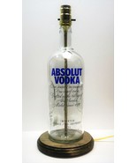 Absolut Vodka Large 1.75L Liquor Bar Bottle Lounge TABLE LAMP Light w/ W... - £43.54 GBP