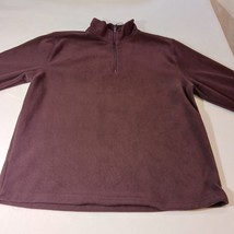 St John's Bay Men's Brown Size Large Quarter Zip Pullover Sweatshirt image 5