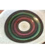 Vintage Germany  MCM Ceramic Free Form Bowl Bulls Eye  Rings Geode  Pottery - $37.91 CAD