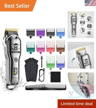 All-in-One Professional Barber Clippers: Waterproof, Quiet, and Lightweight - $43.50