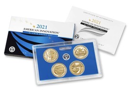 2021  S American Innovation $1 Coin Proof Set (20GA) 4 Coin Set! NEW! - £38.87 GBP