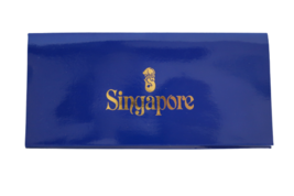 Vtg 1992 Singapore Merlion gold &amp; silver tone pen &amp; key chain gift set - £7.95 GBP