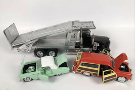 1:32 Arko 49 Ford Custom Woody Wagon/55 Thunderbird &amp; Kenworth Car Hauler Models - £35.05 GBP