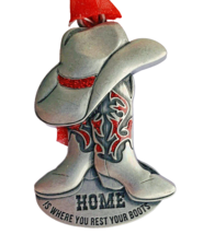 Home is Where You Rest your Boots Christmas Ornament Cowboy Hat Gloria Duchin - £8.16 GBP