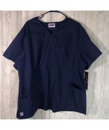 SIVVAN Scrub Top Women&#39;s 3XL Blue Mock Pull Over Two Pocket New With Tags - $235.30 MXN