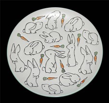 Inhomestylez Embossed Outlined Bunnies Shiny Carrots Matte Finish Salad ... - £12.78 GBP