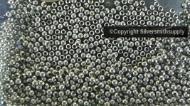 1000 White gold plated 2.4mm round SMOOTH seamed spacer filler beads  FP... - $5.89