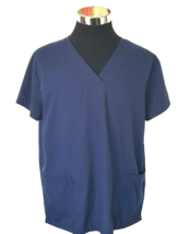 Greentown Scrubs Top Unisex Large V-Neck Medical Dental Veterinary Techs... - £13.18 GBP