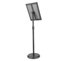 VEVOR Pedestal Sign Holder, 8.5 x 11 Inch Adjustable Poster Stand, Black... - $19.99