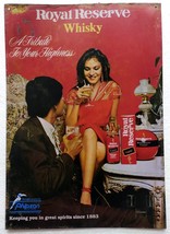 Royal Reserve Whisky Vintage Old Original Advertising Litho Tin Sign - $1,126.07 MXN
