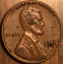 1956 Usa Lincoln Wheat Small Cent Penny Coin - £1.05 GBP