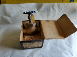 Vintage Nibco N.O.S. Globe Valve  1-1/2&quot; 734 150 lbs SWP 300 lbs WOG Steam Disc  - £117.94 GBP