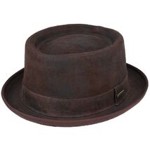 Gladwin Bond Superb Quality Hand Made Pork Pie Hat 100% Sheepskin Leathe... - $56.69+