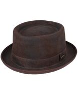 Gladwin Bond Superb Quality Hand Made Pork Pie Hat 100% Sheepskin Leathe... - $56.69+
