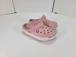 Kids Size J 2 Crocs Crocband II Clogs Slip On Shoes Water Shoe Pink Purp... - $14.99