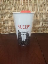 Pier 1 &quot;Sleep&quot; Heavy Duty Coffee Tumbler With Lid Ceramic - £27.12 GBP