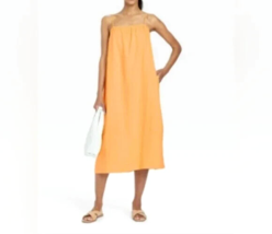Women&#39;s Easy Linen Blend Strappy Dress (S /4-6) &quot;ORANGE&quot; ~ NEW!!! - £14.48 GBP