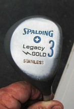 Spalding Legacy Gold 3 Wood Right Hand Steel Shaft Stainless Head L Flex... - $16.34
