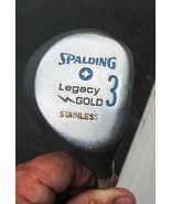 Spalding Legacy Gold 3 Wood Right Hand Steel Shaft Stainless Head L Flex... - $22.37 CAD