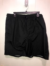 NWT Old Navy Mens XL Black Mesh Lined Swim Trunks Elastic Drawstring Waist - $9.89