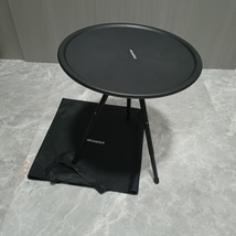 EYEOFSTARK Camping tables Portable Round Folding Table for Camping Picnic, Black - £53.74 GBP