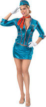 Secret Wishes Sexy Airplane Stewardess Babe Size Medium Halloween Costume - £38.68 GBP