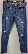 MM) Banana Republic Women Skinny Ankle Premium Denim Blue Jeans 28 Regular - $17.81