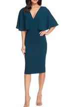 New Dress The Population Louisa Butterfly Sleeve Dress, Pine (Size Xxs) - £62.80 GBP