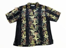 Tommy Bahama Men&#39;s 100% Silk Aloha Camp Shirt Dark Tropical Size M - £46.56 GBP