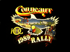 Conneaut Lake Pa Harley Owner's Group Hog Vtg 1989 Motorcycle Rally (Xl T-SHIRT) - $29.99