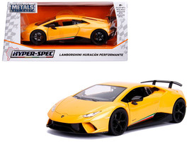Lamborghini Huracan Perfomante Metallic Yellow 1/24 Diecast Model Car by Jada - $39.84
